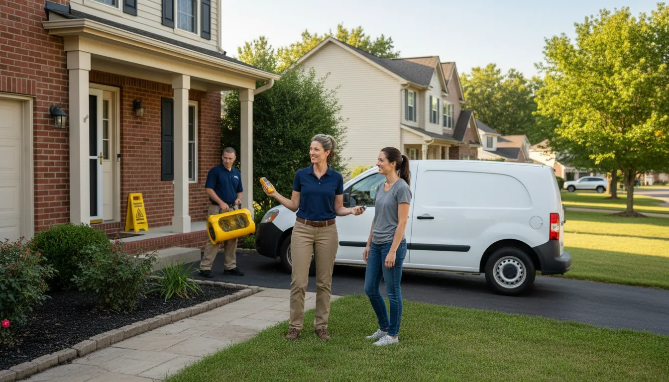 Residential water damage restoration in Leesport, PA
